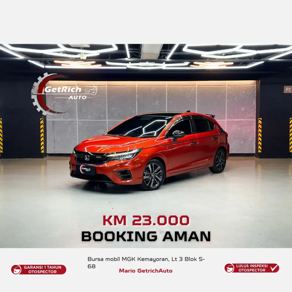 TDP 5 JUTA LOW KM 23 RIBU HONDA CITY RS HATCHBACK 2021