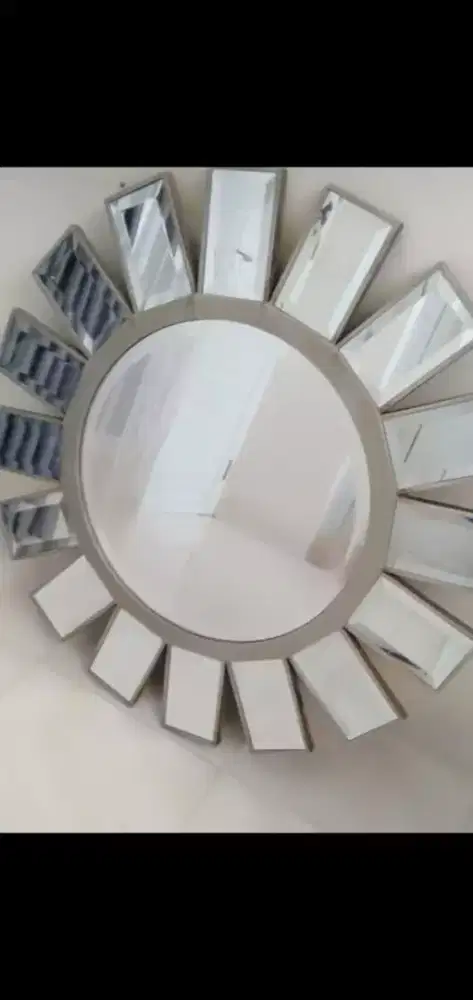 Kaca cermin dinding Vintage moulding victoria sunburst mirrors