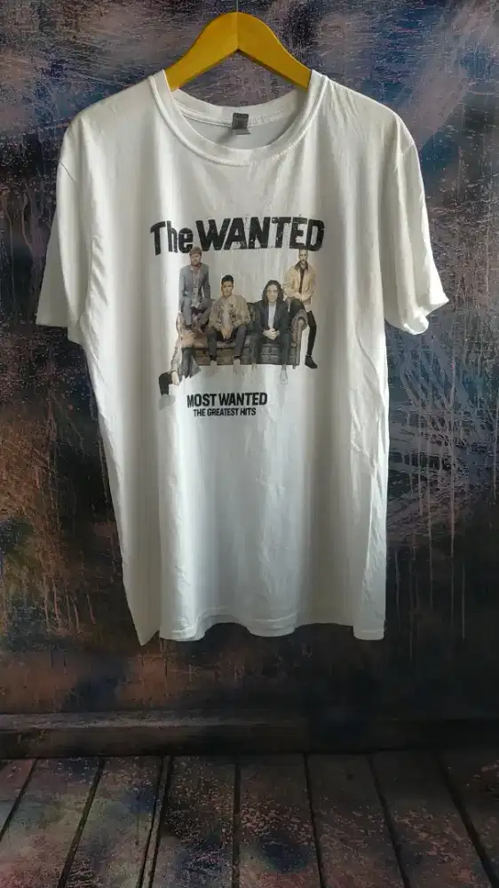 T-shirt kaos putih band the wanted