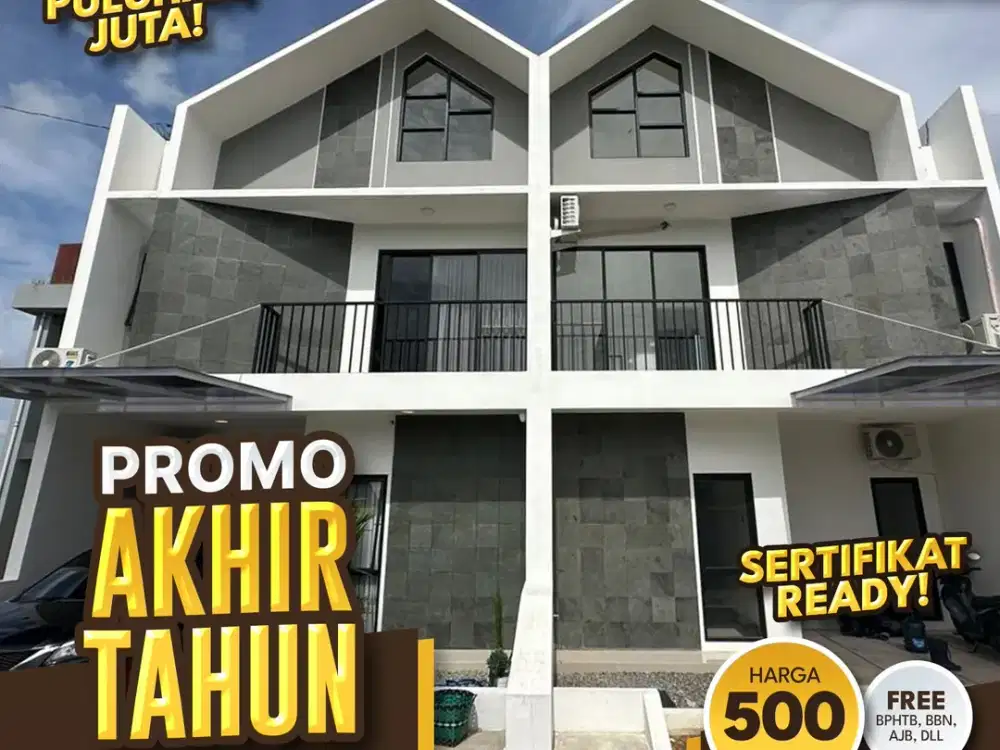 Rumah Skandinavian 2 Lantai dekat Pusat Kota
