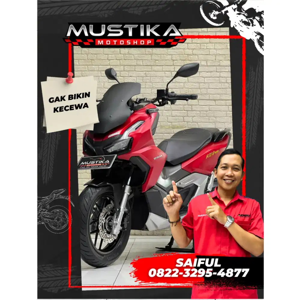 Perfect Condition!!Honda ADV 160cc ABS 2022 N Kota Red Matte-Mustika