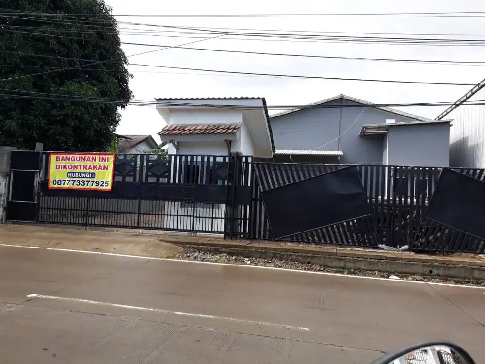 Disewakan Gudang Gudang 300m2, kantor 50 m2, tanah 600 m2