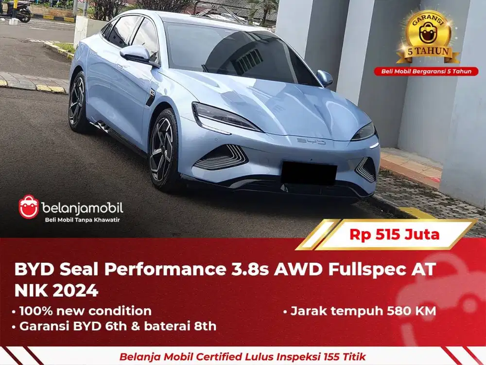 [ GARANSI 5TH ] BYD Seal Performance 3.8s AWD Fullspec AT 2024/2025