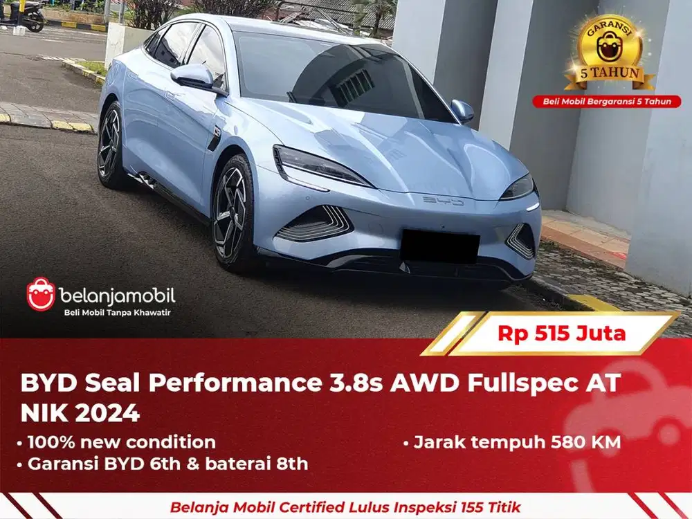 [ GARANSI 5TH ] BYD Seal Performance 3.8s AWD Fullspec AT 2024/2025