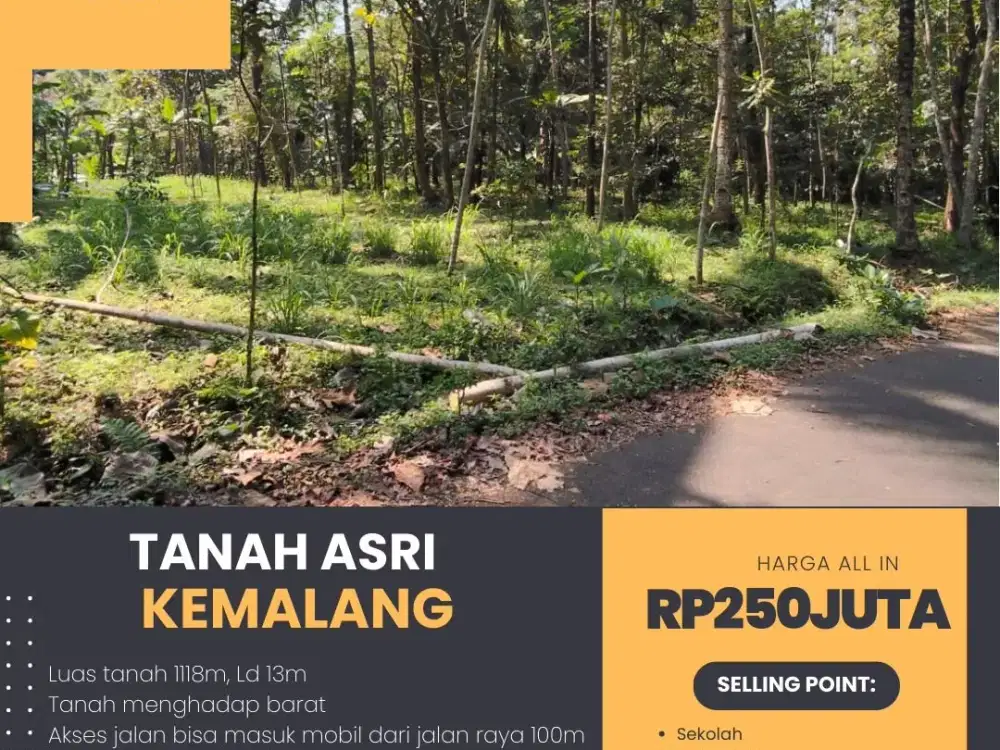 DIJUAL PEKARANGAN SUPER MURAH AREA KEMALANG