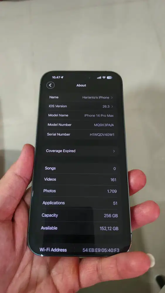 Iphone 14 promax 256gb ex ibox