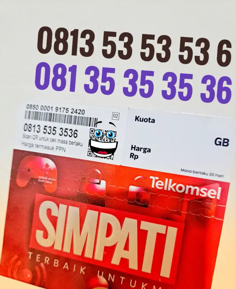 Perdana Cantik Telkomsel 11 digit 35 35 35 36