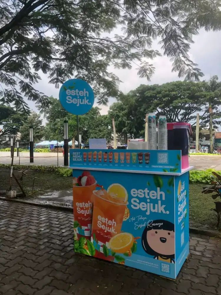 Booth meja lipat siap jualan