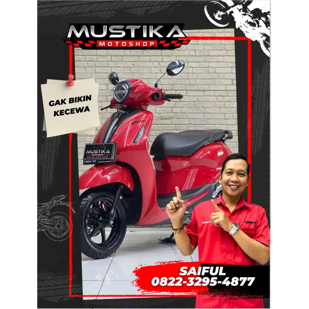 Odo 11rb Istimewa!!Yamaha Grand Fillano 2024 Red N kota Mulus-Mustika