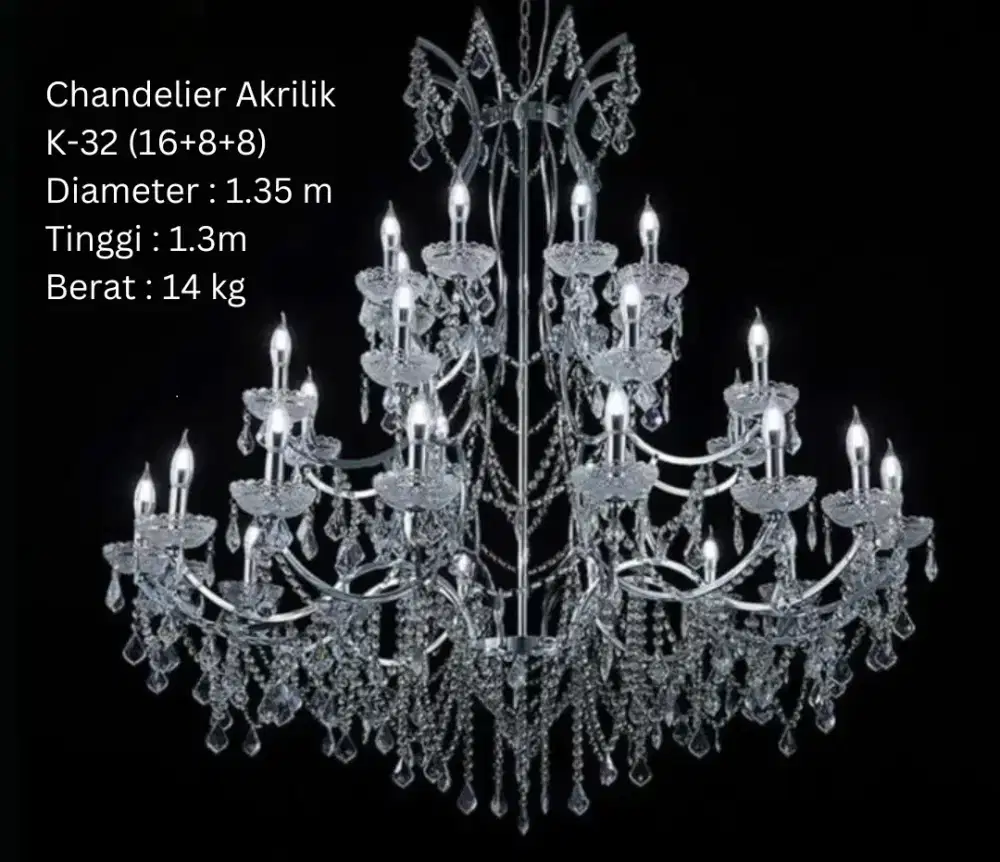 Lampu Hias Chandelier Akrilik K-32