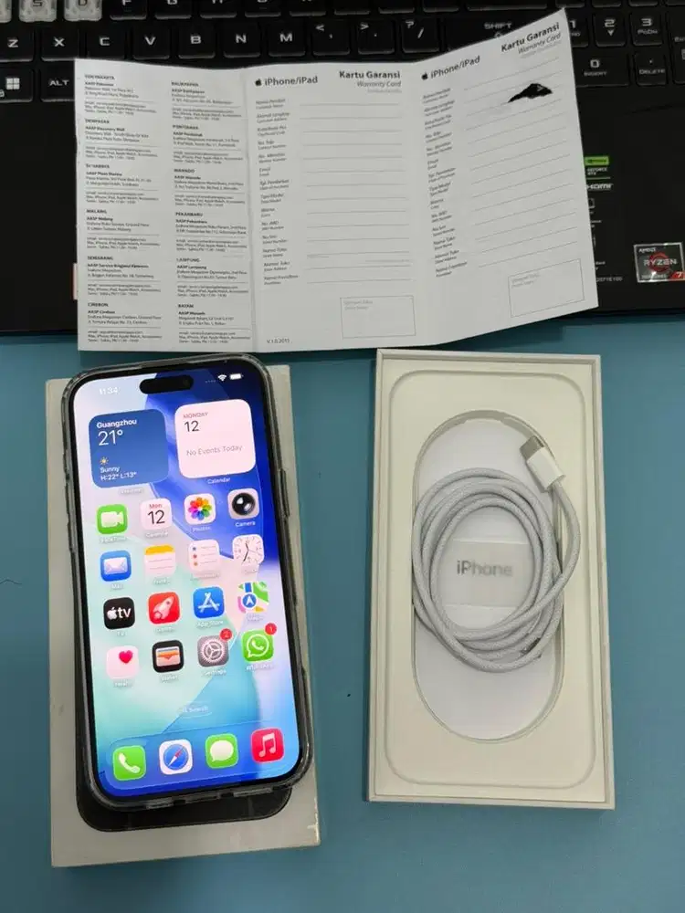 Iphone 16 Plus 128gb Bh100% garansi juli 2026