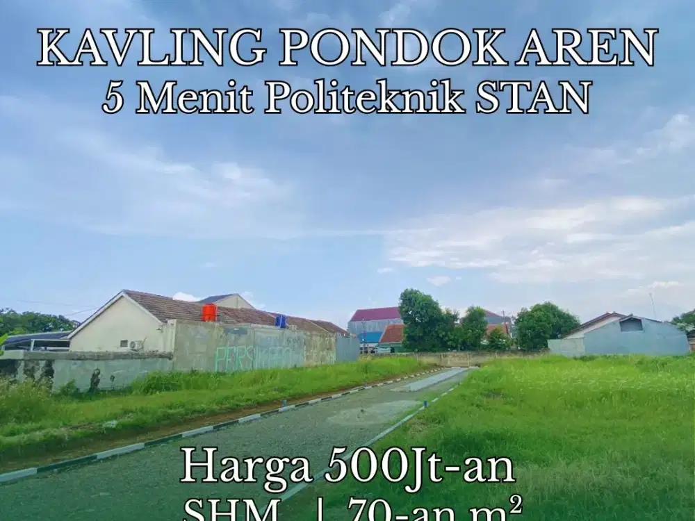 Kavling Tanah Murah SHM 5 Menit Politeknik STAN Bintaro
