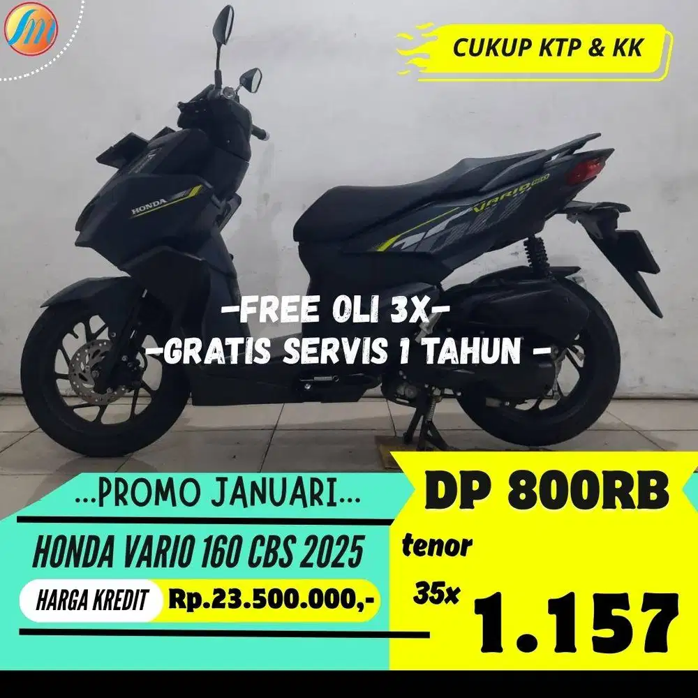 DP PROMO 800RIBU HONDA VARIO 160 CBS 2025 ANGSURAN TERJANGKAU KTP KK