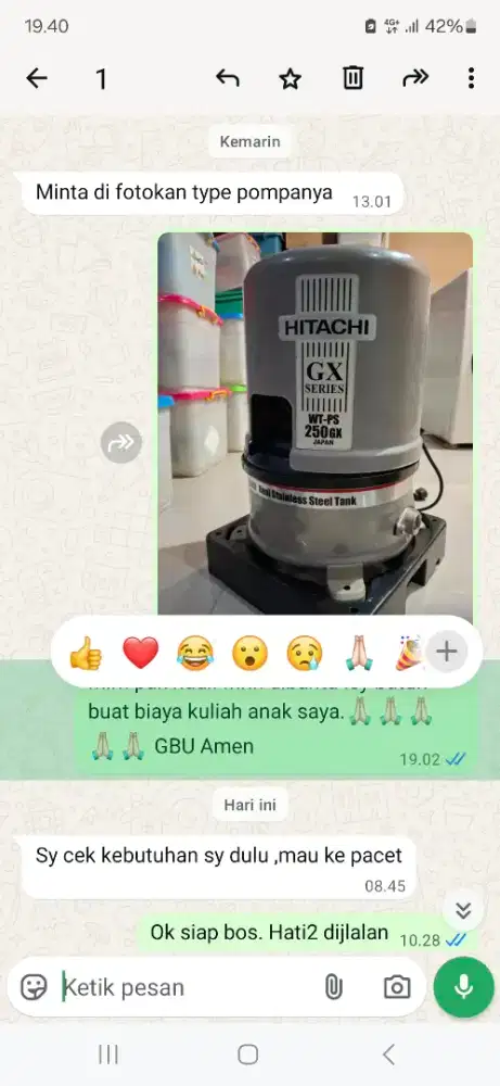 Pompa air import harga lokal