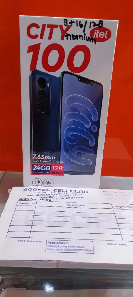 Itel City 100 8/128 resmi