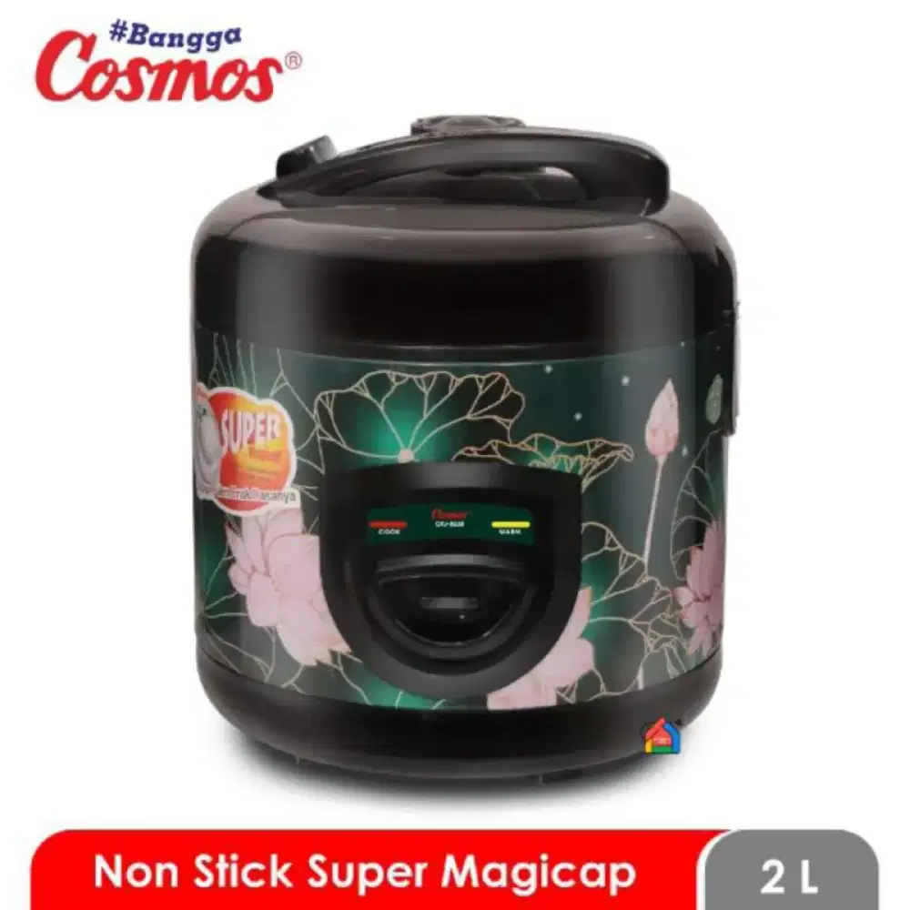 Magic Com Cosmos CRJ 8228 B Kapasitas 2 Liter Motif Bunga Lotus 3in1