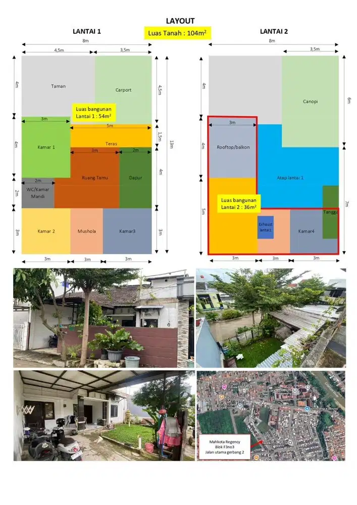 Jual Rumah - Mahkota Regency Blok F3/3 - SHM