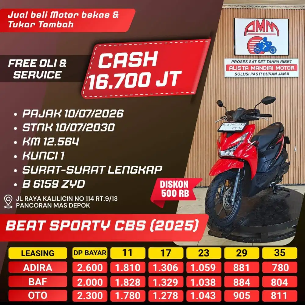 BEAT CBS TH 2025 BISA CASH/KREDIT/TUKAR TAMBAH/BAYAR PAKI CC/PAYLATER