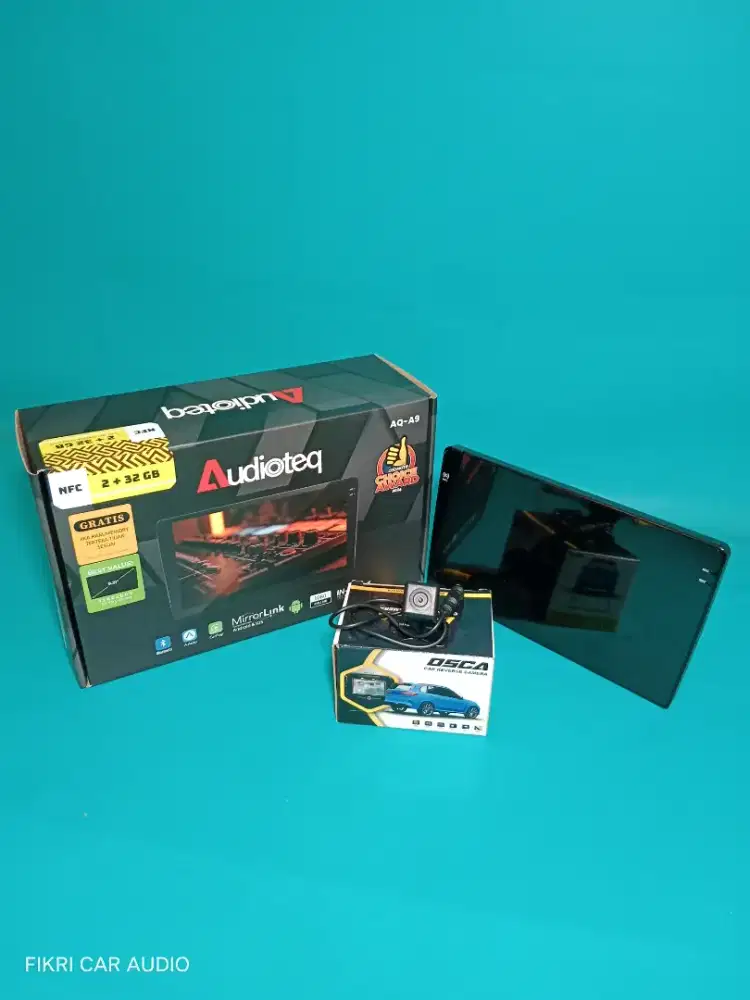 Head Unit Android Audioteq AQ-A9 OS10 9 2GB/32GB NFC & Camera Parkir