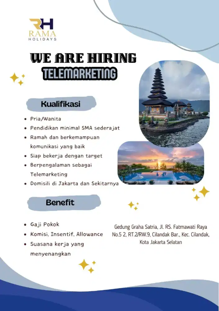 LOWONGAN KERJA - TELEMARKETING