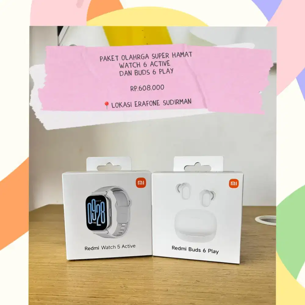 Paket Olahraga Super Hemat Redmi Watch 5 Active+Redmi Buds 6 Play