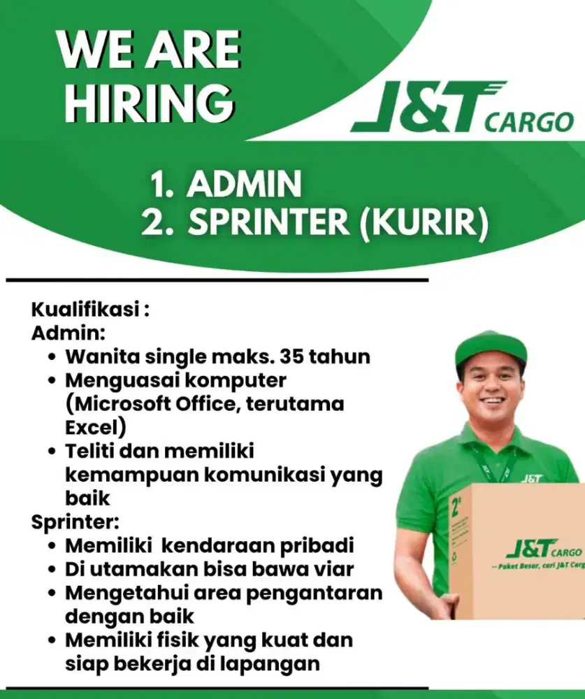 Dibutuhkan admin dan sprinter Viar