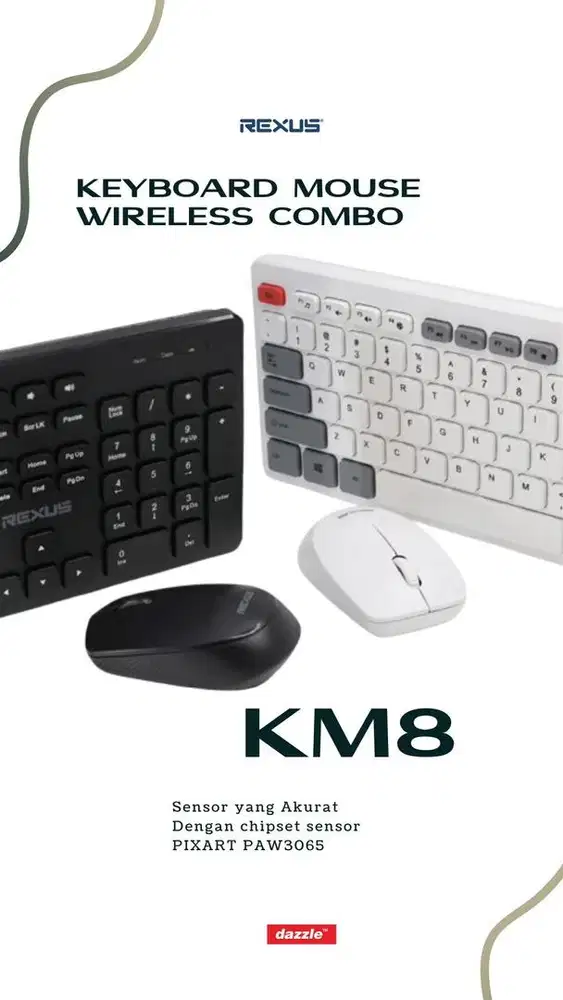 Rexus KM10 keyboard combo Wireless
