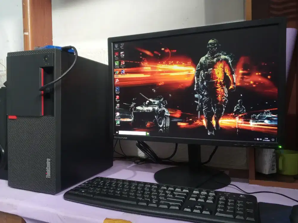 Pc gaming lenovo / intel i5 gen7,,ram 8gb ddr4,,vga nvidia 4gb,,LED 22
