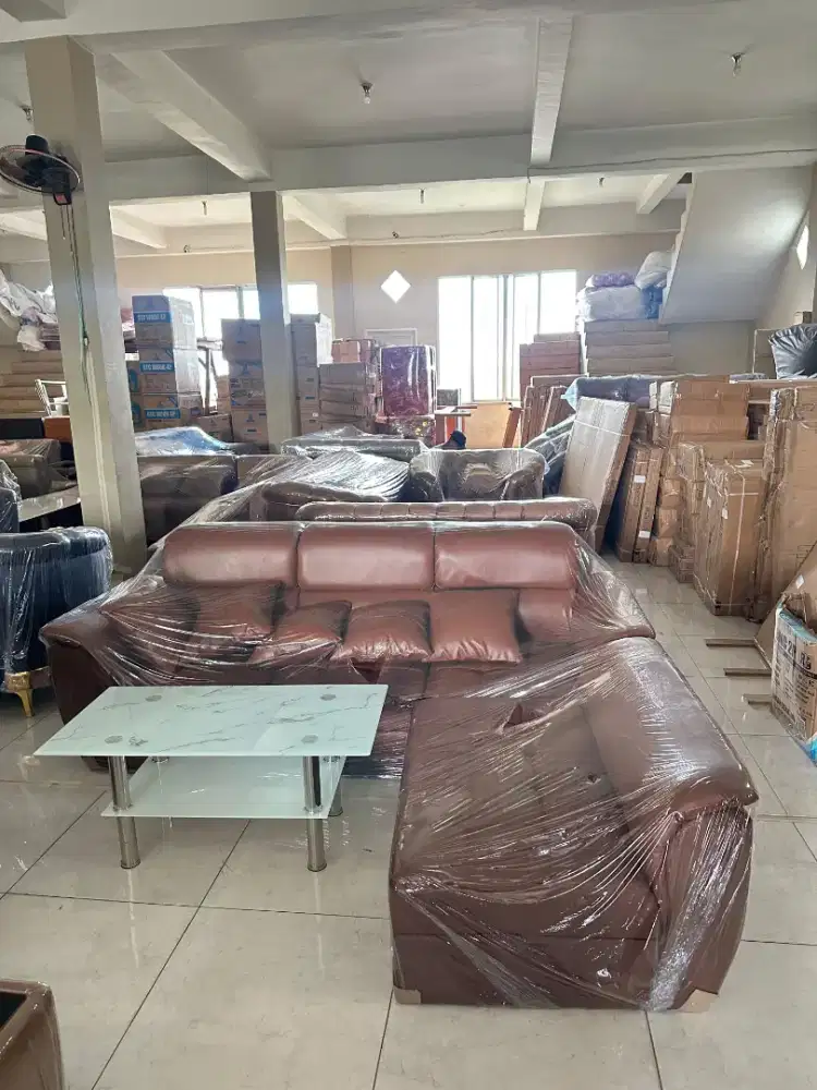 Sofa tamu Premium Quality model L + meja garansi resmi 5thn