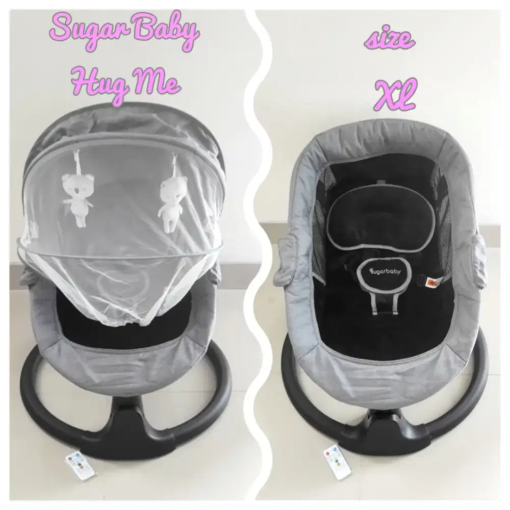 Ayunan bayi Sugar Baby Hug Me Swing Bed sz XL, pre-owned, like new