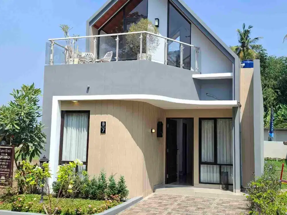 rumah desain villa konsep mezanin 10 menit ke stasiun