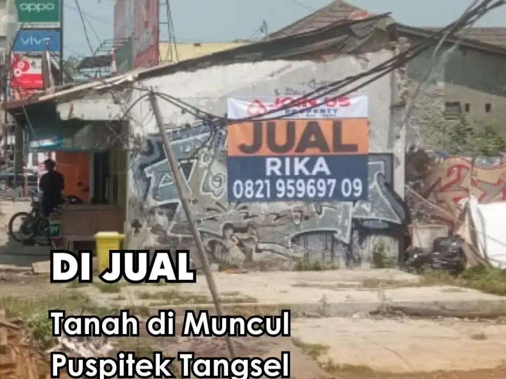 Dijual Cepat !!! Tanah di Muncul Puspitek Tangsel Luas : 1 043M²