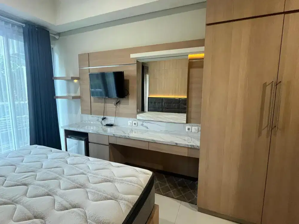 Disewakan Apartemen Puri Mansion Unit Studio Luas 26 m2 Kondisi Bagus Oke Harga Termurah 33 Juta/Tahun