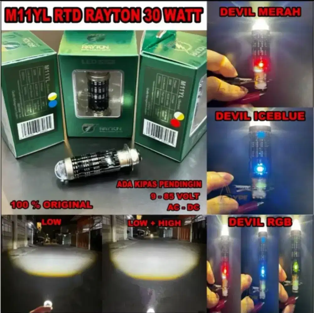 Lampu Biled mini H6 RTD Rayton 30W Plus Kipas