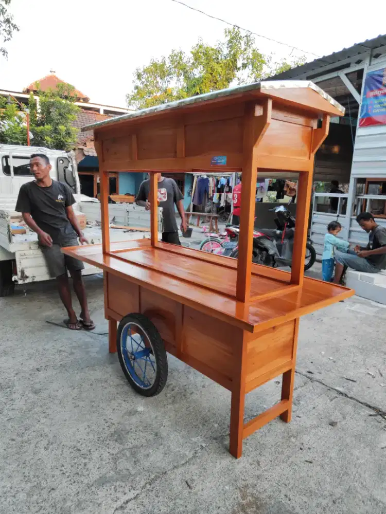 Sedia Gerobak Angkringan, Bakso Mie Ayam, Bubur, Sate, Soto, Pecel dll