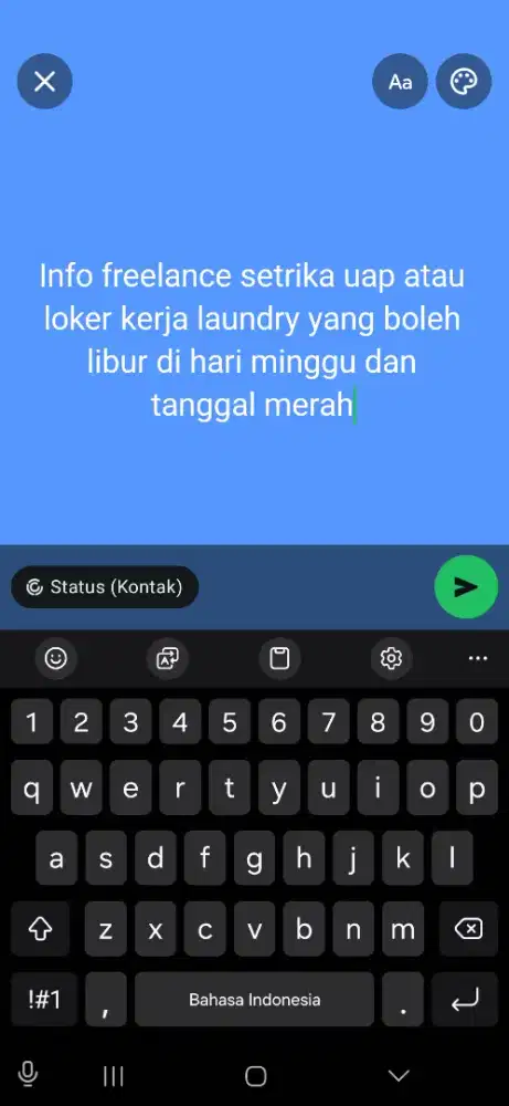 Cari loker freelance setrika