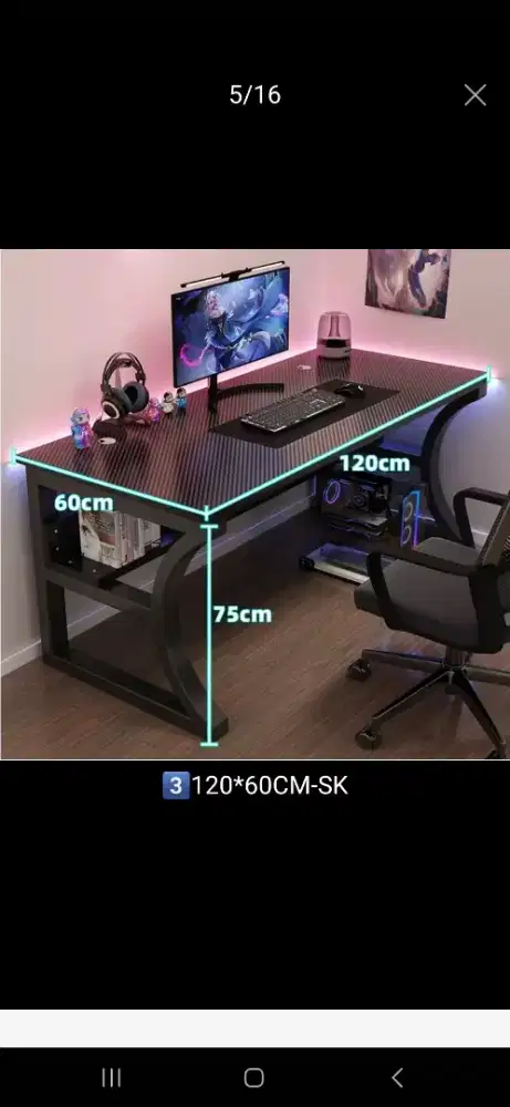 MEJA DAN KURSI GAMING