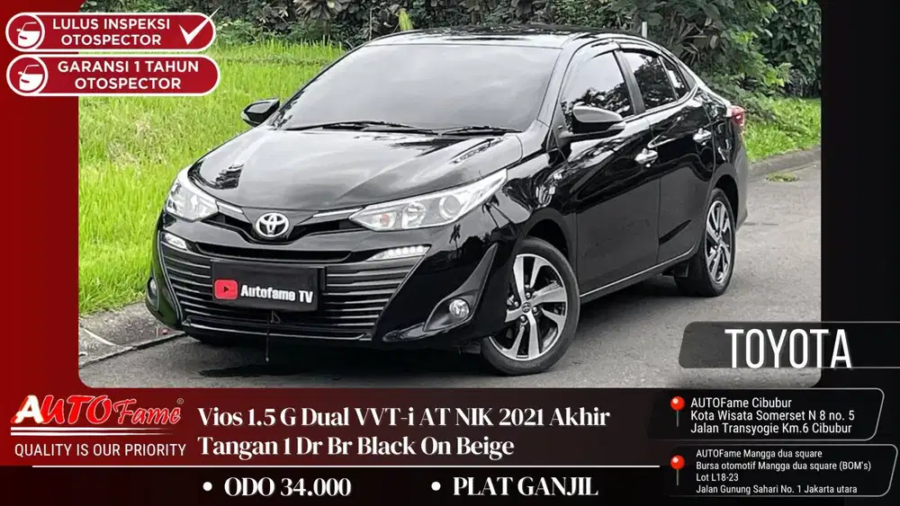 Toyota Vios 1.5 G CVT TRD Sportivo Full Bodykit NIK 2017