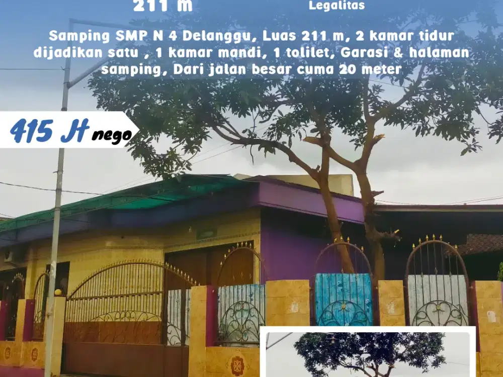 Dijual Rumah Lokasi Delanggu Samping SMP N 4 Delanggu