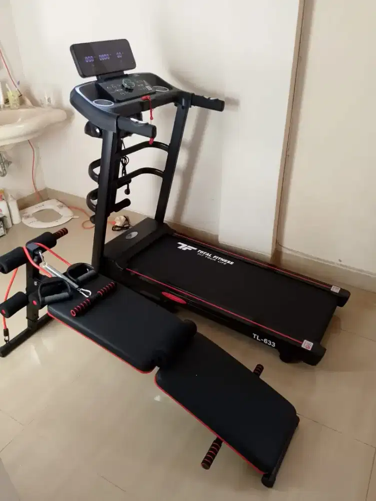 Treadmill elektrik dan bonus sit up bench