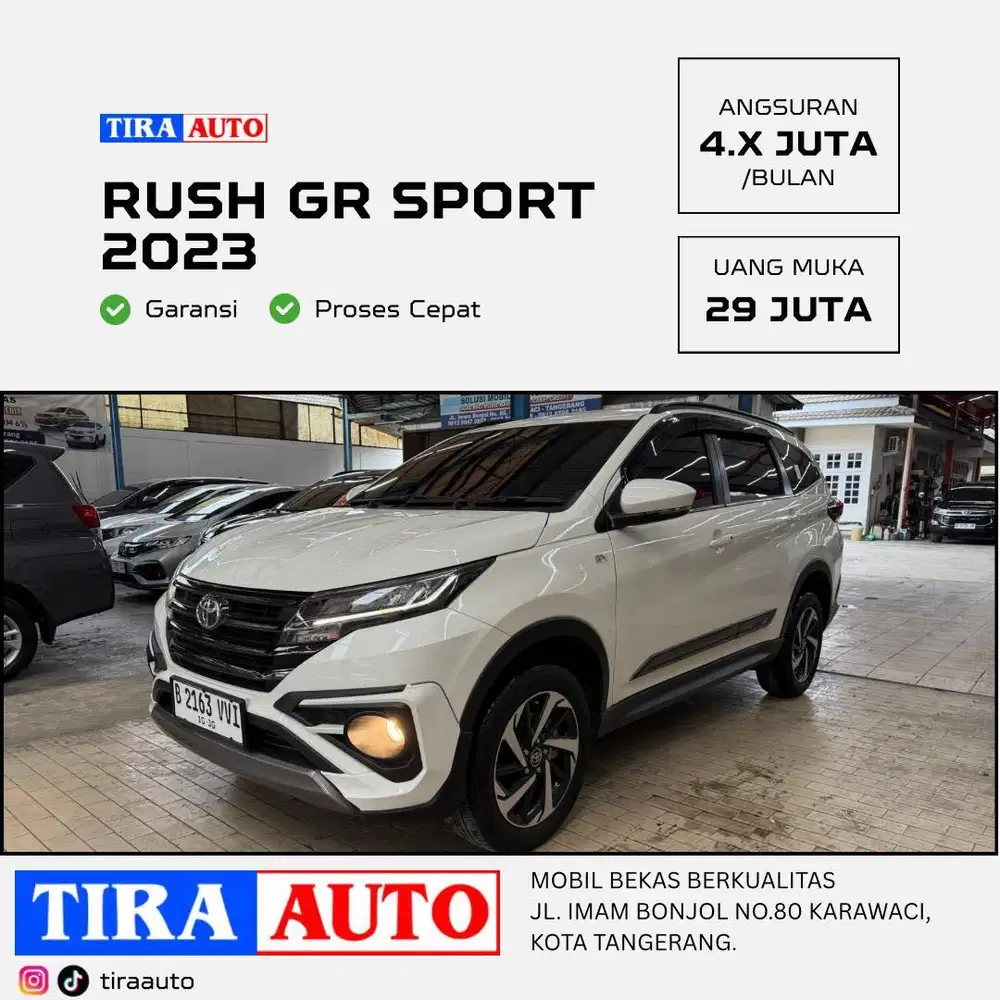 Antik 15 ribu KM Toyota Rush GR SPORT Matic 2023 putih AT TRD ganjil
