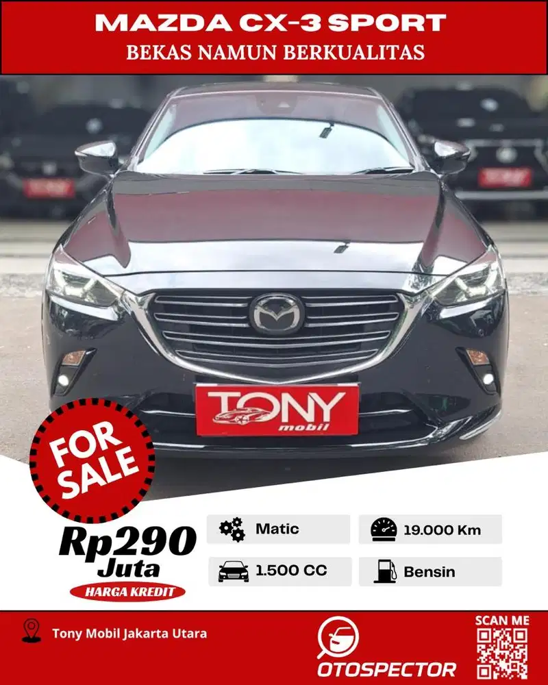 #Tony Mobil# Mazda CX-3 1.5L Sport 2024 Hitam