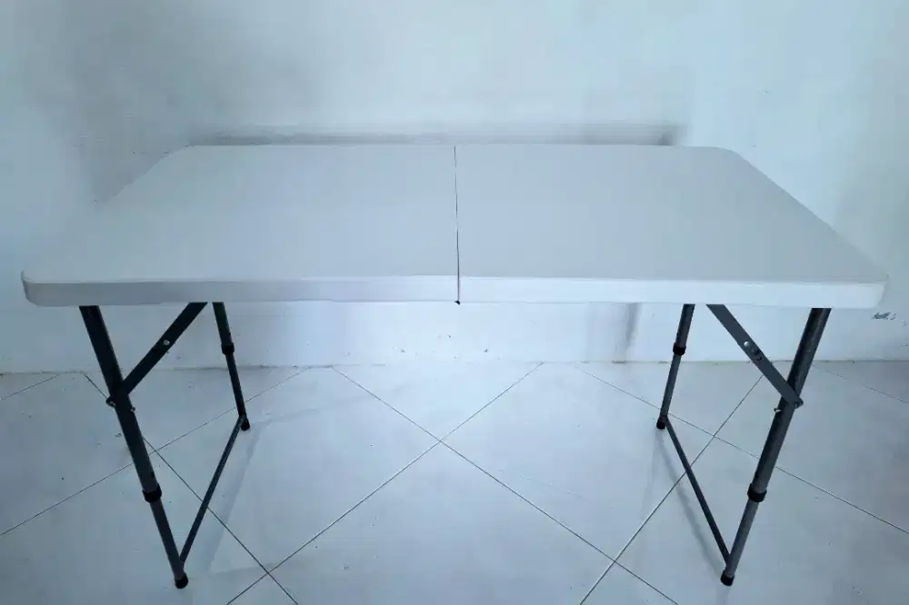 Baru meja lipat 2 fold table serbaguna multifungsi outdor indor 1.2 m