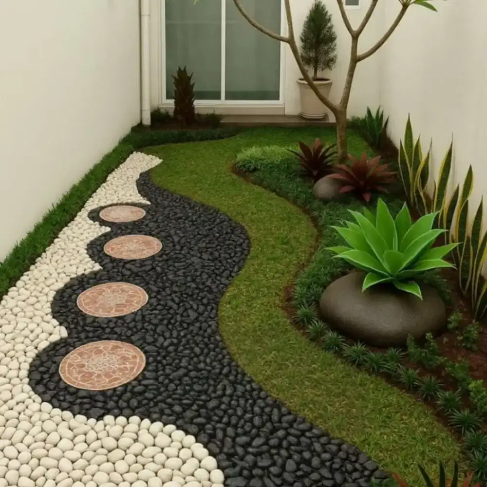 Jasa pembuatan taman Ooutdoor taman minimalis taman kering dll #5