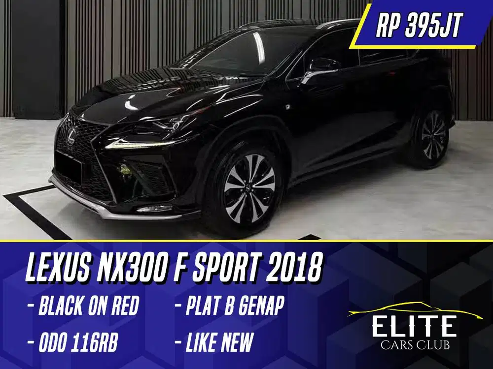 Lexus NX300 F Sport 2018 Black on Red Hitam NX 300 FSport