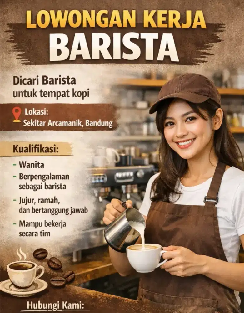 Dicari barista coffee