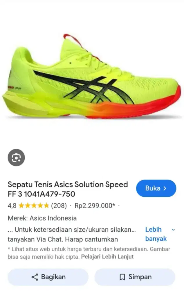 Sepatu Tenis Asics Solution Speed