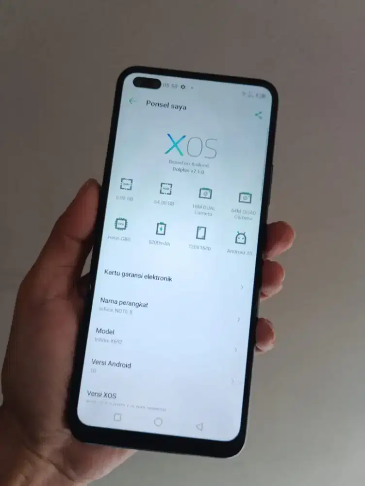 INFINIX NOTE 8 RAM 6/64 BATANGAN