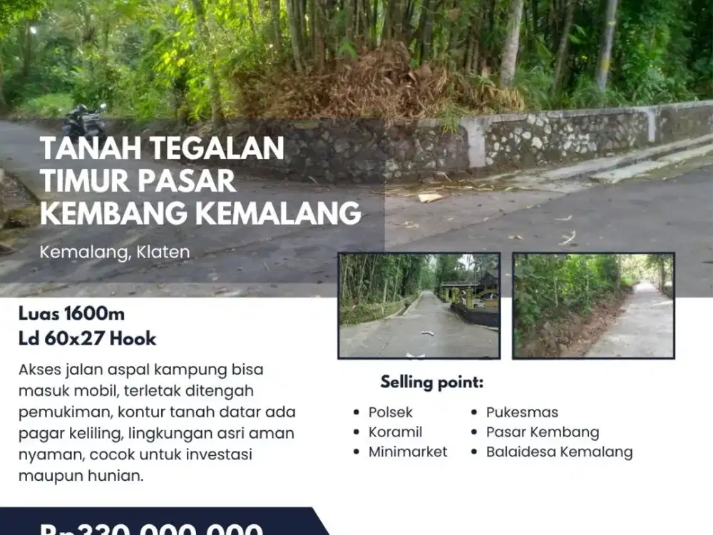 TANAH TEGALAN SUPER MURAH HANYA 300 JUTAAN