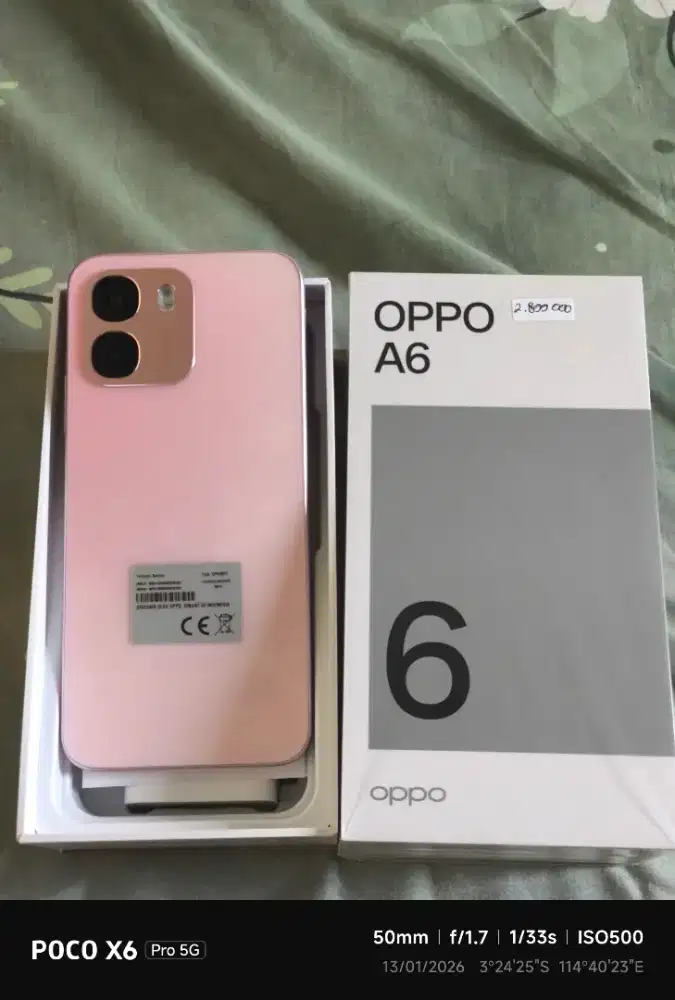 Oppo A6 6/128 Baru buka kotak